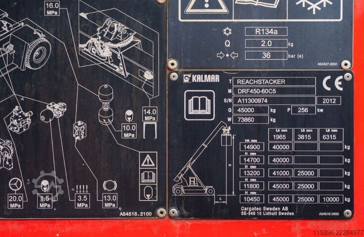Vollcontainer Reachstacker Kalmar DRF450-60C5