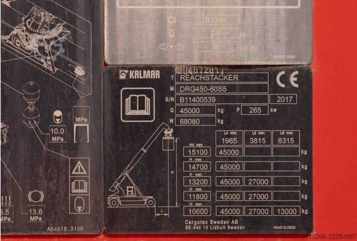 Vollcontainer Reachstacker Kalmar DRG450-60S5