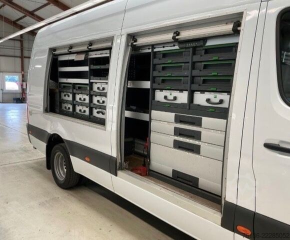 High top van MERCEDES-BENZ Sprinter 516 CDI Maxi Klima LED Werkstatt Rollo