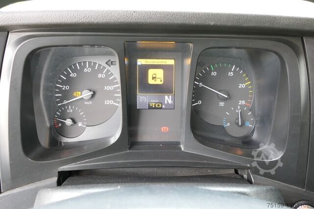 Flatbed truck mercedes-benz Antos 2540 L KLIMA Palfinger-Kran PK15001L Lenkachse - Alufelgen