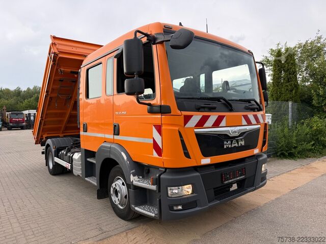 Tipper truck MAN TGL 12.250 Meiller/DoKa 6Sitze/2xAHK/Klima/EURO6