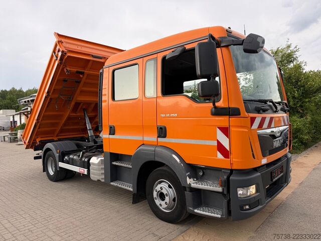 Tipper truck MAN TGL 12.250 Meiller/DoKa 6Sitze/2xAHK/Klima/EURO6