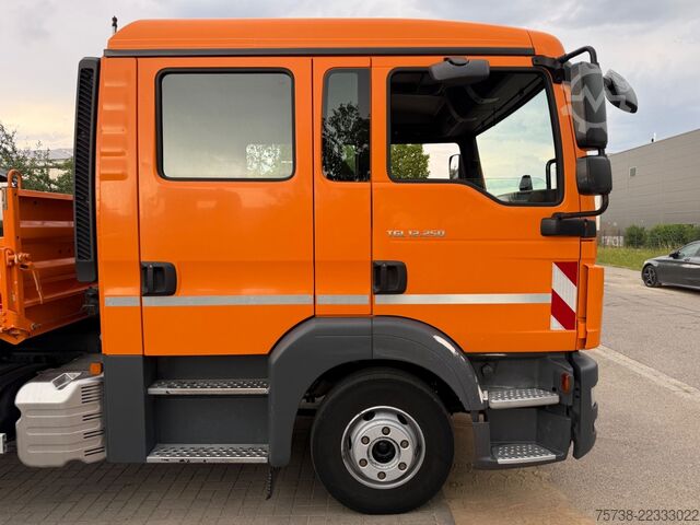 Tipper truck MAN TGL 12.250 Meiller/DoKa 6Sitze/2xAHK/Klima/EURO6