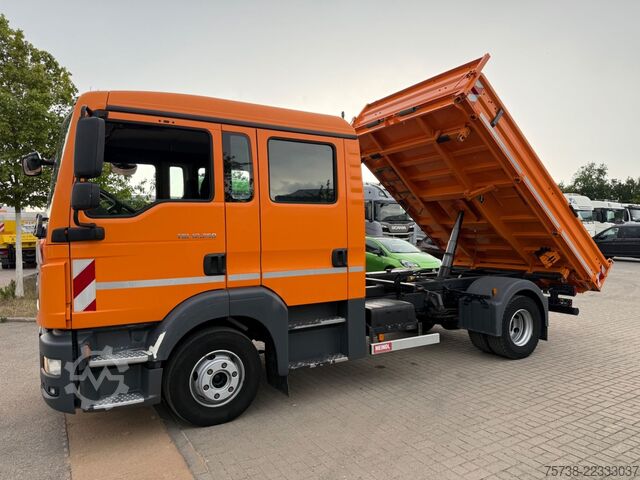 Three-sided tipper truck MAN TGL 12.250 Meiller/DoKa 6Sitze/2xAHK/Klima/EURO6
