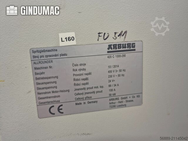 Arburg Allrounder 420C 1000-290 Arburg Allrounder 420C 1000-290