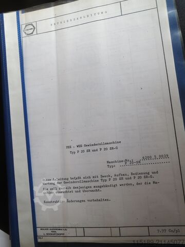 Gewinderollmaschine PeeWee P20SR