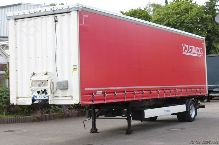 Open semitrailer with tarp Krone Plane Edscha Liftachse  LBW NUR Miete-Rent