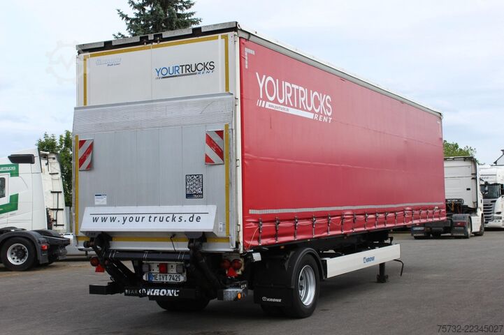 Open semitrailer with tarp Krone Plane Edscha Liftachse  LBW NUR Miete-Rent