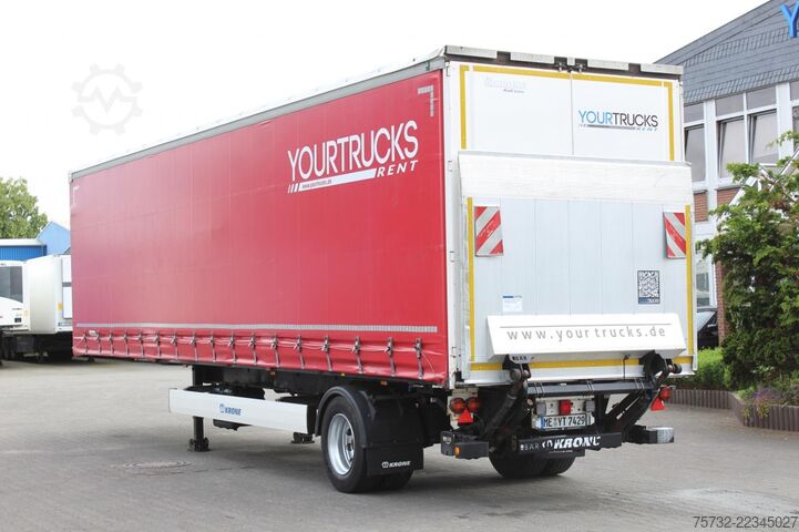 Open semitrailer with tarp Krone Plane Edscha Liftachse  LBW NUR Miete-Rent