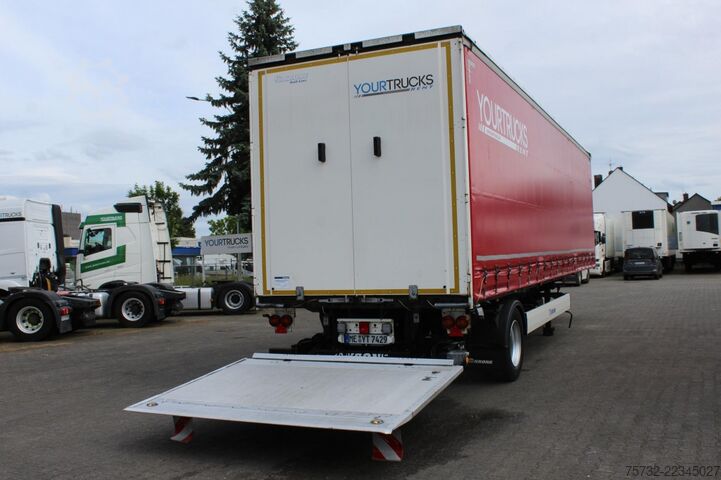 Open semitrailer with tarp Krone Plane Edscha Liftachse  LBW NUR Miete-Rent