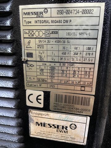 Schweißgerät Messer EWM Integral MIG 450 DW P Puls