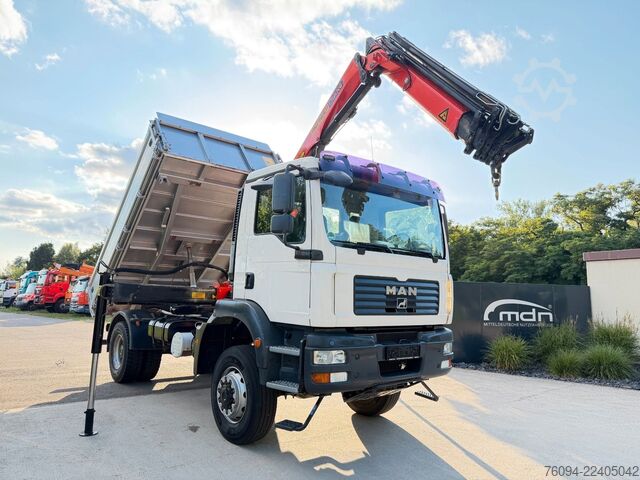Kipper LKW MAN TGM 18.330 4x4 Kipper KRAN 17m FUNK AHK