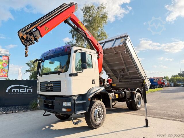 Kipper LKW MAN TGM 18.330 4x4 Kipper KRAN 17m FUNK AHK