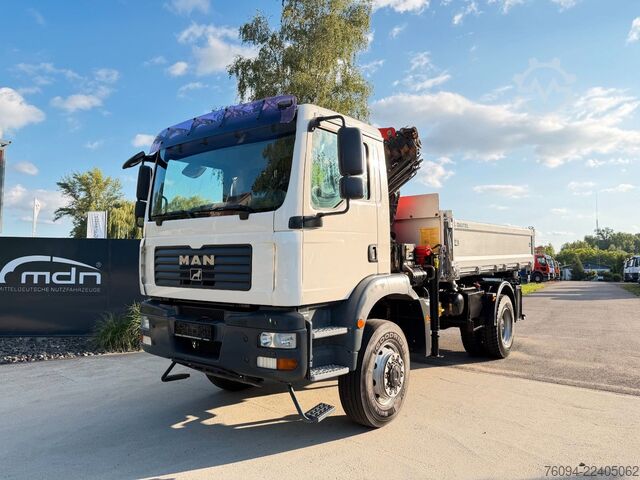 Autokran MAN TGM 18.330 4x4 Kipper KRAN 17m FUNK AHK