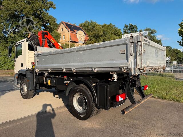 Dreiseitenkipper LKW MAN TGM 18.330 4x4 Kipper KRAN 17m FUNK AHK