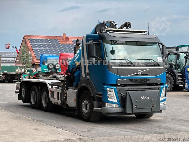 Roll-off tipper truck VOLVO FM 410 8x4 BL Tridem VDL & ATLAS 206.3E LK *10 m