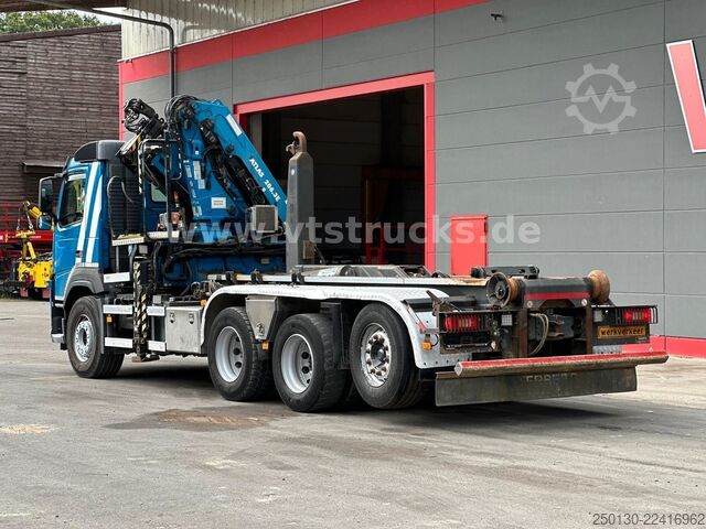 Roll-off tipper truck VOLVO FM 410 8x4 BL Tridem VDL & ATLAS 206.3E LK *10 m