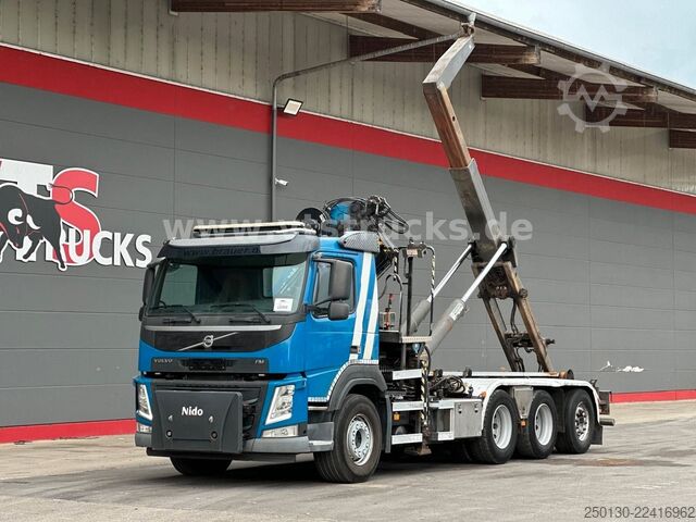 Roll-off tipper truck VOLVO FM 410 8x4 BL Tridem VDL & ATLAS 206.3E LK *10 m