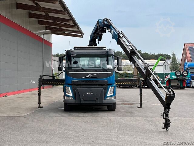 Roll-off tipper truck VOLVO FM 410 8x4 BL Tridem VDL & ATLAS 206.3E LK *10 m