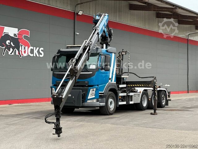 Roll-off tipper truck VOLVO FM 410 8x4 BL Tridem VDL & ATLAS 206.3E LK *10 m