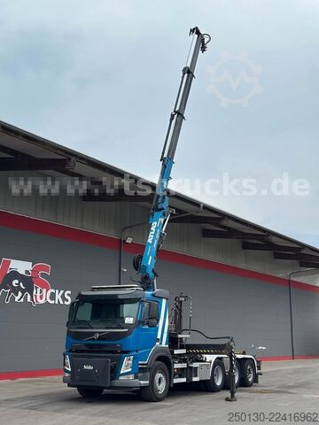 Roll-off tipper truck VOLVO FM 410 8x4 BL Tridem VDL & ATLAS 206.3E LK *10 m