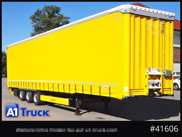 Open semitrailer with tarp KRONE Mega, VDI 2700, Code XL, RSAB, Ice Protect.