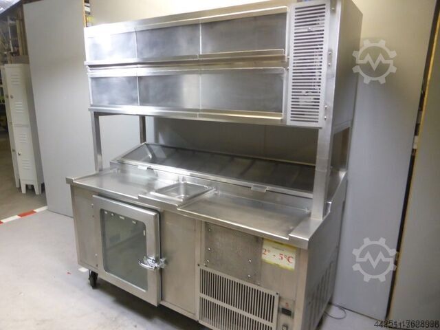 Mobile refrigerated display case for catering Stelux 2 Kühlzonen für 9 GN Behälter