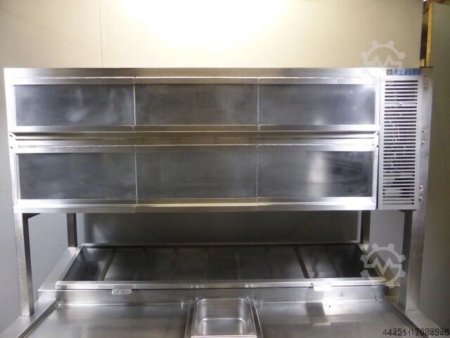 Mobile refrigerated display case for catering Stelux 2 Kühlzonen für 9 GN Behälter
