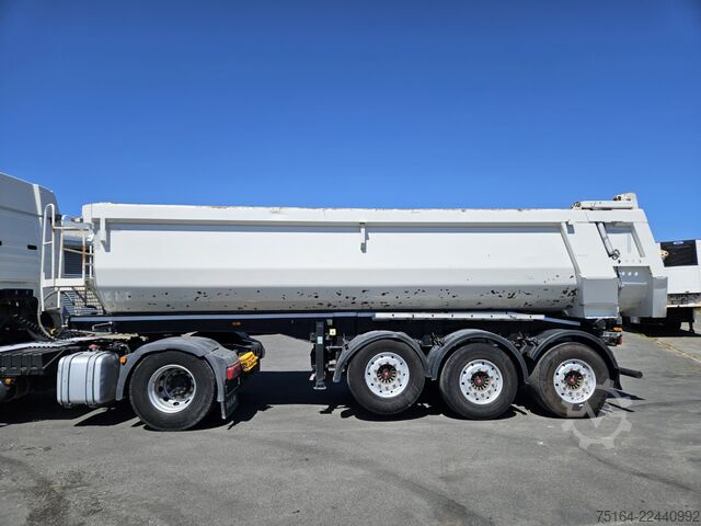 Tipper semitrailer CARNEHL CHKS/HH Stahlrundmulde / Gesteinsmulde