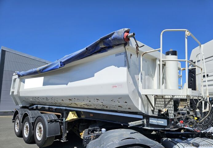 Tipper semitrailer CARNEHL CHKS/HH Stahlrundmulde / Gesteinsmulde
