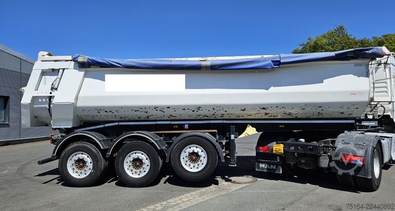 Tipper semitrailer CARNEHL CHKS/HH Stahlrundmulde / Gesteinsmulde