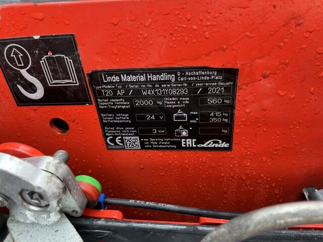 Electric Pallet Truck Linde T20AP