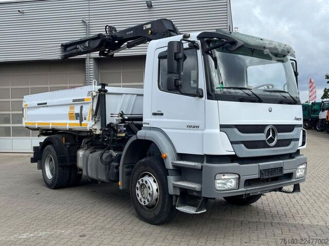 Dreiseitenkipper LKW MERCEDES-BENZ Axor 1826 K 4x2 2-Achs Kipper Kran Greiferst. de