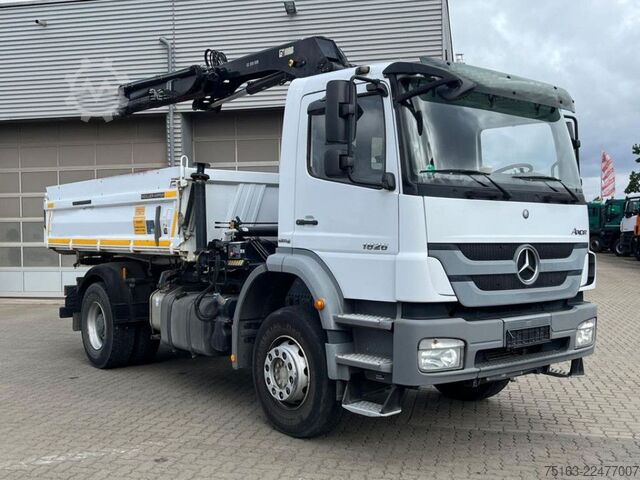 Kipper LKW MERCEDES-BENZ Axor 1826 K 4x2 2-Achs Kipper Kran Greiferst. de