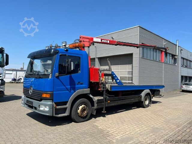 Abschleppwagen LKW MERCEDES-BENZ Atego 1218 L Pritsche Kran Verschiebepl.+Brille