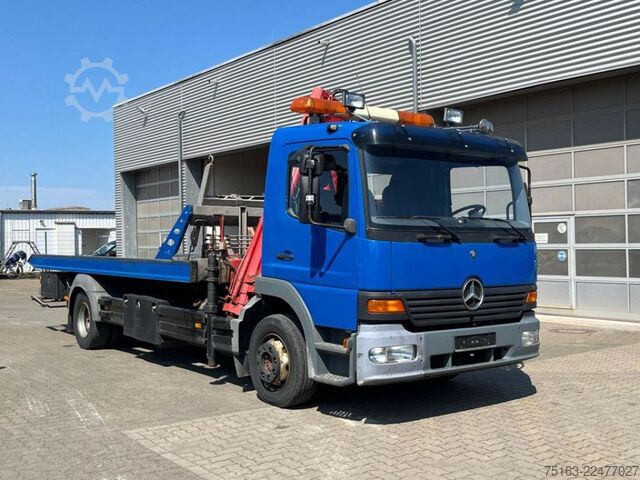 Abschleppwagen LKW MERCEDES-BENZ Atego 1218 L Pritsche Kran Verschiebepl.+Brille