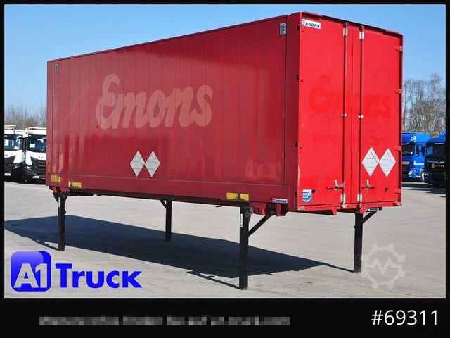 Swap body with box structure KRONE WB BDF 7,45 Koffer, 2770mm innen, beschädigt