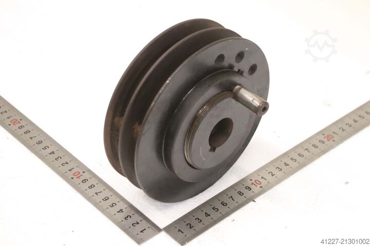 Keilriemenscheibe 2-rillig Ø153 mm Alu V-Riemenscheibe mit variabler Steigung