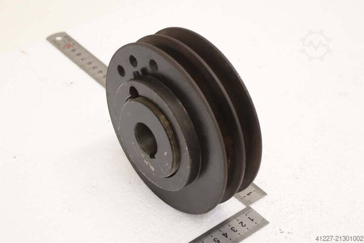 Keilriemenscheibe 2-rillig Ø153 mm Alu V-Riemenscheibe mit variabler Steigung