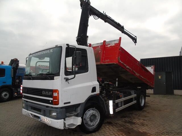 Crane DAF CF 75.240 ATI + EURO 2 + HIAB 090 + 3SIDE TIPPER