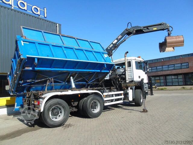 3-way tipper MAN TGX + 6x6 + HIAB 166 E3 HIPRO + 3SIDE TIPPER