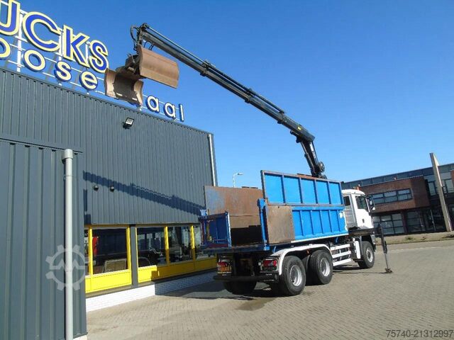 3-way tipper MAN TGX + 6x6 + HIAB 166 E3 HIPRO + 3SIDE TIPPER