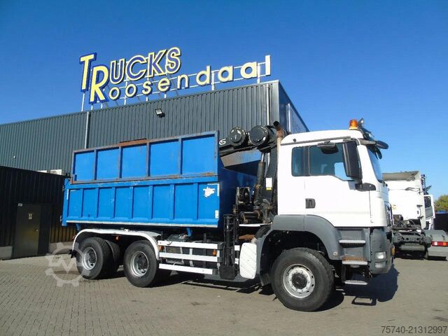 3-way tipper MAN TGX + 6x6 + HIAB 166 E3 HIPRO + 3SIDE TIPPER