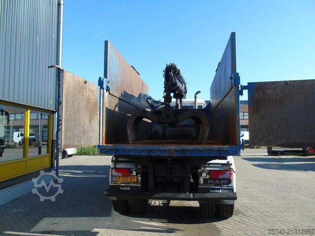 3-way tipper MAN TGX + 6x6 + HIAB 166 E3 HIPRO + 3SIDE TIPPER