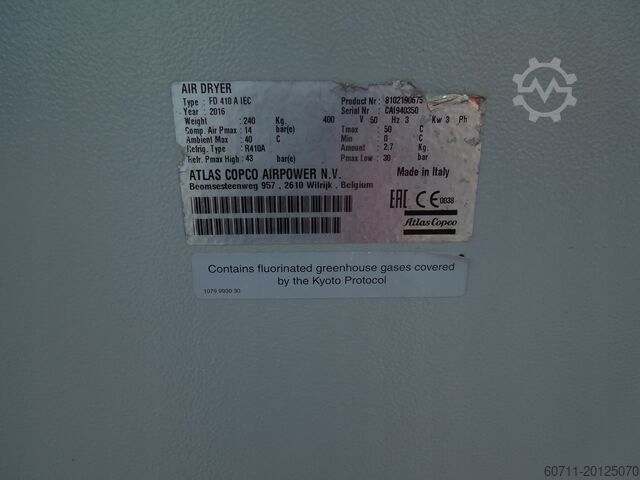 Kältetrockner für Druckluft Atlas Copco FD410