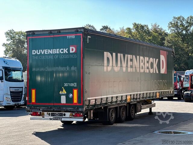 Auflieger mit Pritsche & Plane SCHMITZ CARGOBULL SCB*S3T MegaTrailer Curtainsider Edscha