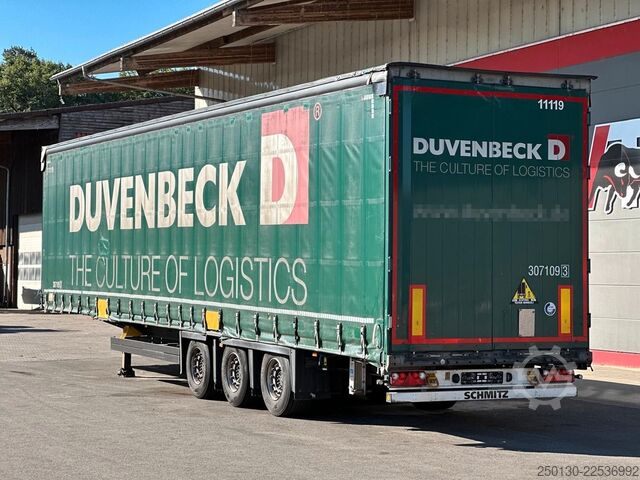 Auflieger mit Pritsche & Plane SCHMITZ CARGOBULL SCB*S3T MegaTrailer Curtainsider Edscha