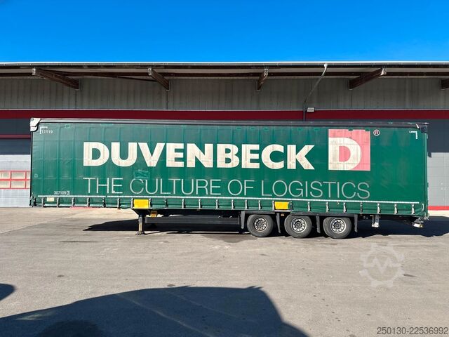 Auflieger mit Pritsche & Plane SCHMITZ CARGOBULL SCB*S3T MegaTrailer Curtainsider Edscha