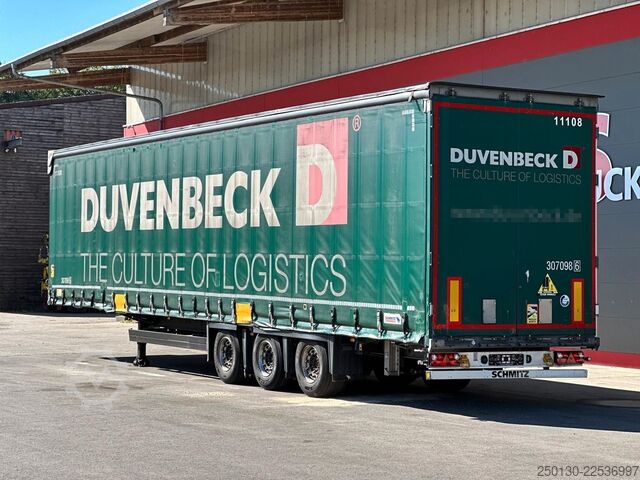Auflieger mit Pritsche & Plane SCHMITZ CARGOBULL SCB*S3T MegaTrailer Curtainsider Edscha
