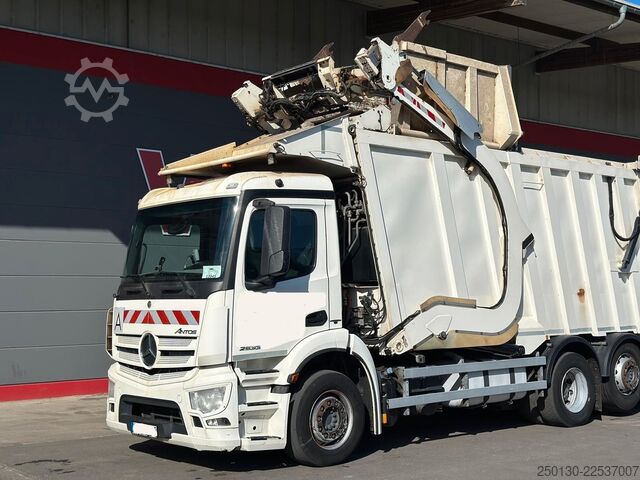 Müllwagen MERCEDES-BENZ Antos 2533 6x2 FAUN Frontpress 533 Überkopflader